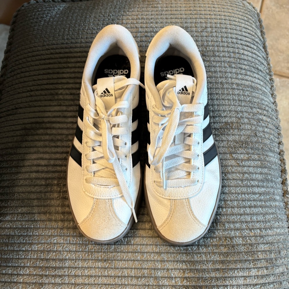 Adidas Classic White Sneakers with Black Logo